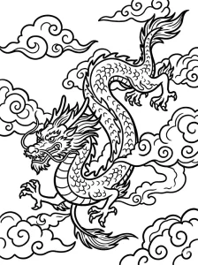 Simple Dragon Coloring Pages - Free Printable