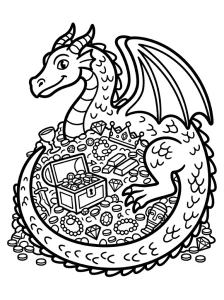 Easy Dragon Coloring Pages - Free Printable