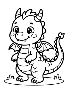 Kids Dragon Coloring Pages - Free Printable