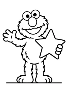 Funny Elmo Coloring Page - Free Printable