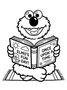 Bold Elmo Coloring Page - Free Printable