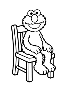 Basic Elmo Coloring Page - Free Printable