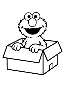 Detailed Elmo Coloring Page - Free Printable