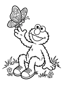 Cute Elmo Coloring Pages - Free Printable