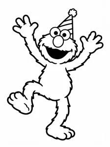 Simple Elmo Coloring Pages - Free Printable