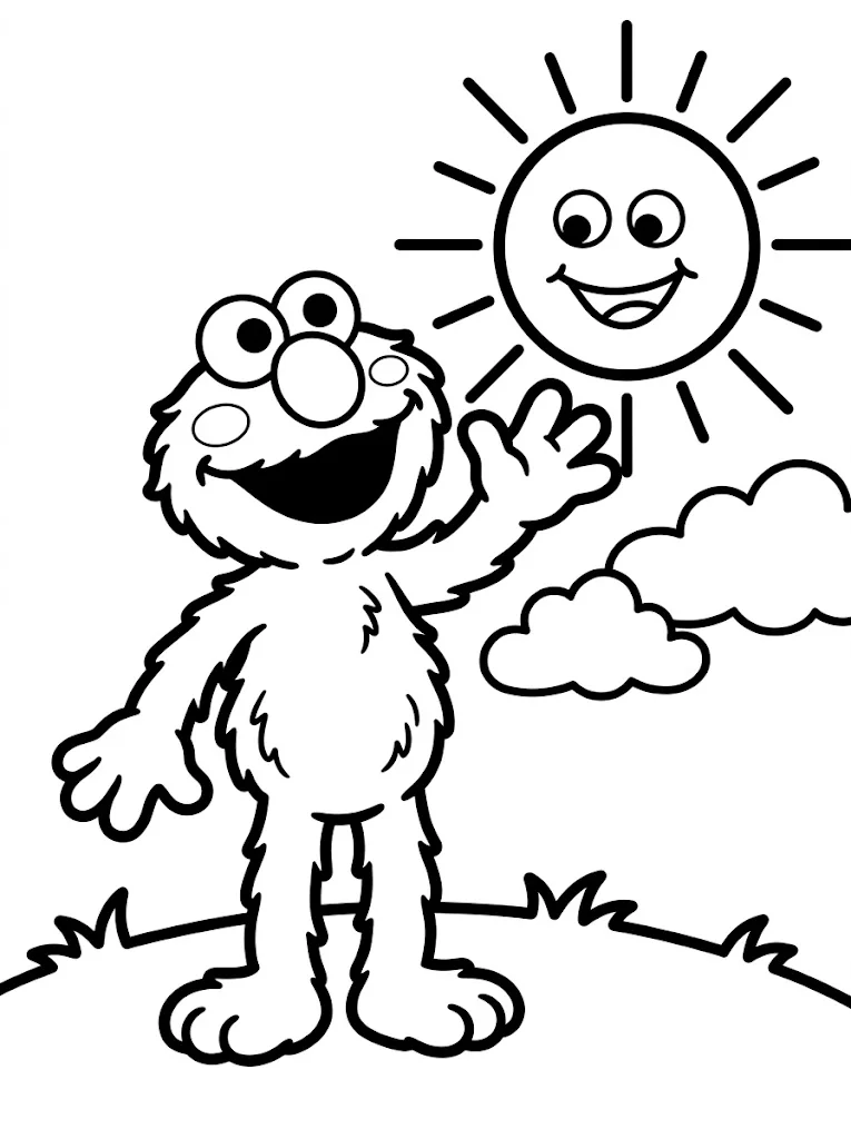 Elmo Coloring Pages - Free Printable