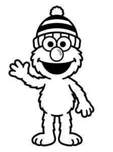 Easy Elmo Coloring Page - Free Printable