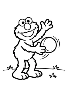 Cartoon Elmo Coloring Page - Free Printable