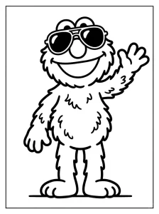 Creative Elmo Coloring Page - Free Printable