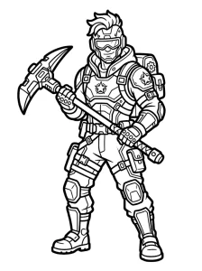 Fun Fortnite Coloring Page - Free Printable - Free Printable Coloring Page