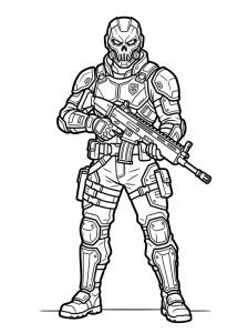 Classic Fortnite Coloring Page - Free Printable