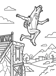 Simple Fortnite Coloring Page - Free Printable