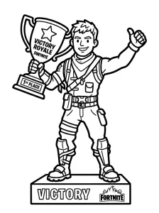 Easy Fortnite Coloring Pages - Free Printable