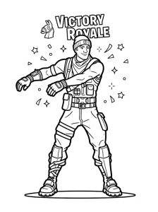 Cute Fortnite Coloring Page - Free Printable - Free Printable Coloring Page