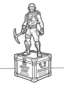 Easy Fortnite Coloring Page - Free Printable - Free Printable Coloring Page
