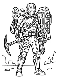 Kids Fortnite Coloring Page - Free Printable - Free Printable Coloring Page