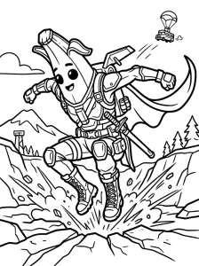 Outlined Fortnite Coloring Page - Free Printable
