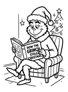 Bold Grinch Coloring Page - Free Printable
