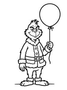 Classic Grinch Coloring Page - Free Printable
