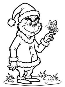 Cute Grinch Coloring Page - Free Printable