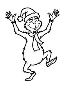 Simple Grinch Coloring Page - Free Printable