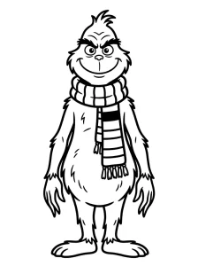 Easy Grinch Coloring Page - Free Printable