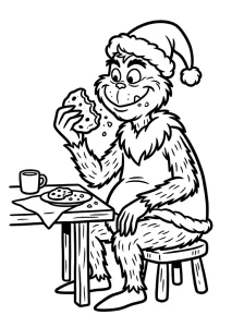Detailed Grinch Coloring Page - Free Printable