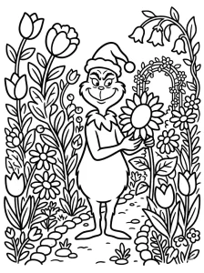 Simple Grinch Coloring Page - Free Printable