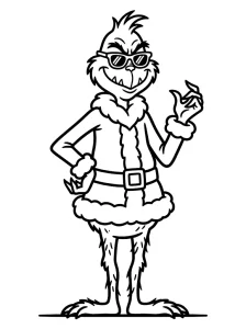 Grinch Coloring Page - Free Printable