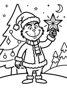Funny Grinch Coloring Page - Free Printable