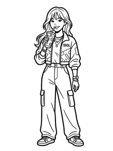 Fun K Pop Coloring Page - Free Printable