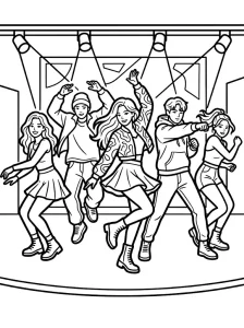 Simple K Pop Coloring Page - Free Printable
