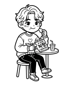 Kids K Pop Coloring Page - Free Printable