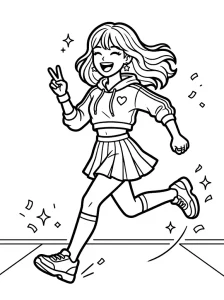 Cool K Pop Coloring Page - Free Printable