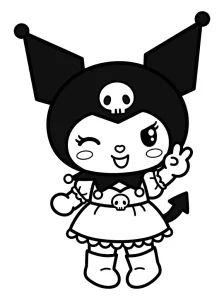 Funny Kuromi Coloring Page - Free Printable