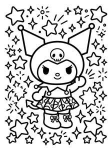 Cute Kuromi Coloring Page - Free Printable