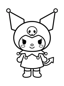 Cute Kuromi Coloring Page - Free Printable