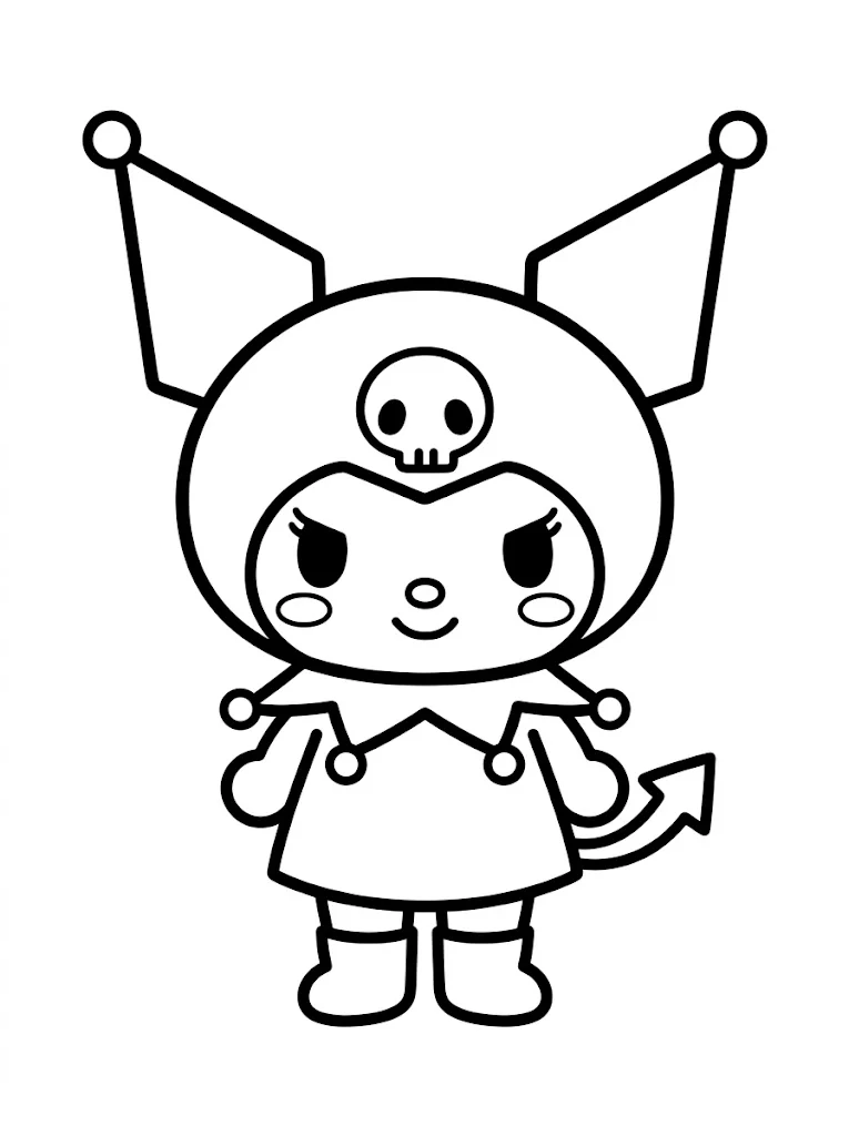 Cute Kuromi Coloring Page - Free Printable