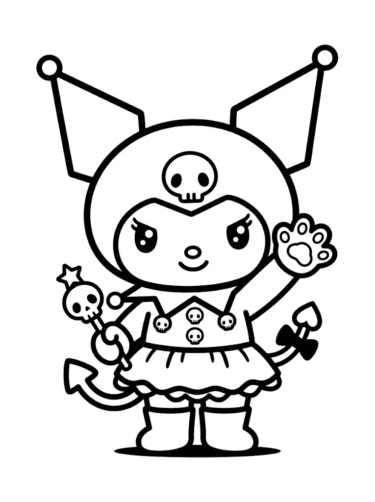 Kids Kuromi Coloring Page - Free Printable