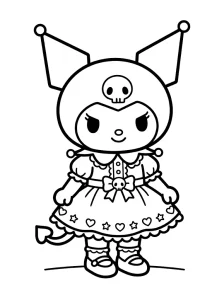 Printable Kuromi Coloring Page - Free Printable