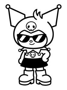 Cool Kuromi Coloring Page - Free Printable