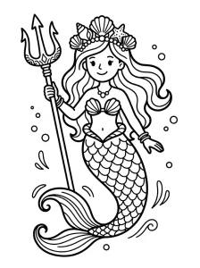Mermaid Coloring Pages - Free Printable