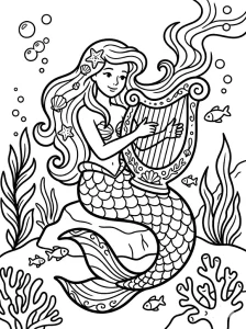 Mermaid Coloring Pages - Free Printable