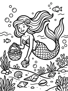 Mermaid Coloring Pages - Free Printable