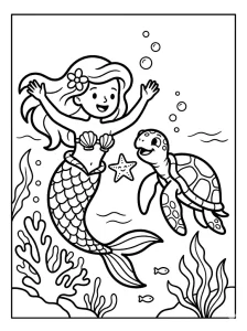 Mermaid Coloring Pages - Free Printable