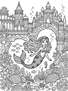Mermaid Coloring Pages - Free Printable