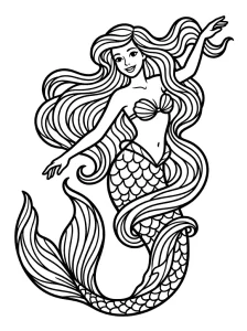 Mermaid Coloring Pages - Free Printable