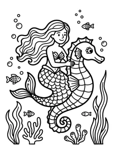 Mermaid Coloring Pages - Free Printable