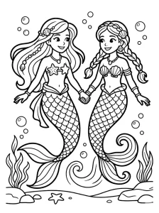 Mermaid Coloring Pages - Free Printable