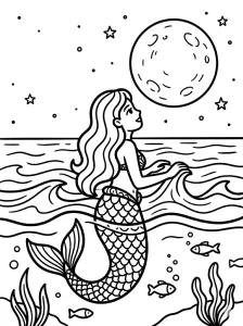 Mermaid Coloring Pages - Free Printable